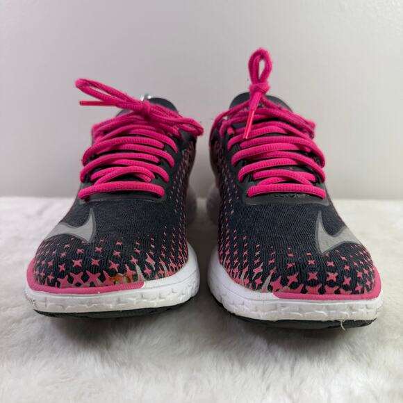Brooks PureFlow 5 Womens sz 9.5 1202071B688 Trail Running Shoe Black / Pink EUC - Picture 2 of 9